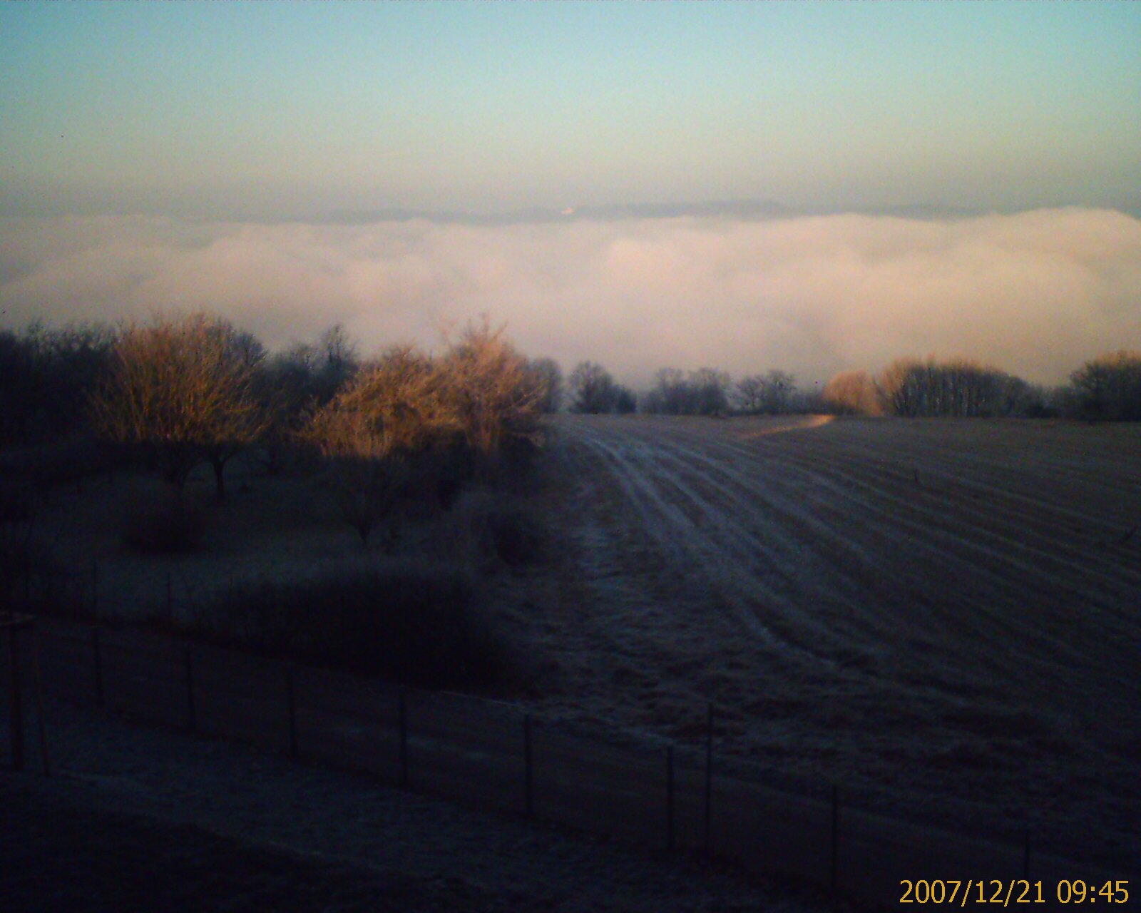 Zwei Gesichter eines Wintertages: Nebel am Morgen